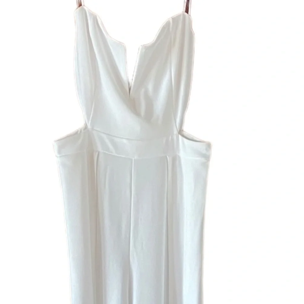 NWT Symphony White Jumpsuit Romper Wedding Shower Bachelorette Party Bridel